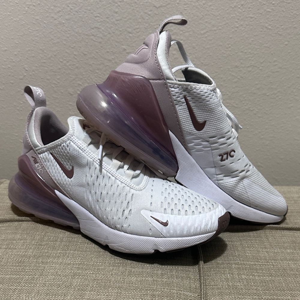 Nike Air Max 270 in White and Violet